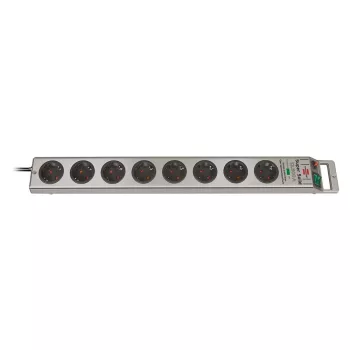   Brennenstuhl Super-Solid 13500A elosztó 8 dugalj, ezüst, 2,5m