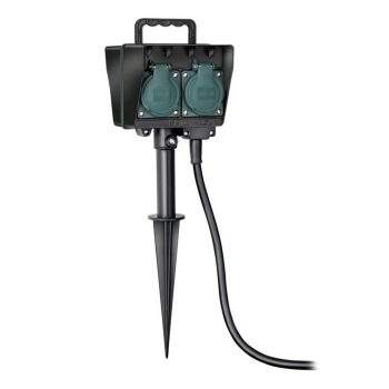   Brennenstuhl földbe szúrható kerti konnektor/kültéri konnektor, 4 dugalj, 1,4m, IP44