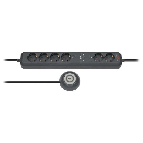 Brennenstuhl Eco-Line Comfort Switch Plus elosztó, 6 dugalj, kapcsolóval, antracit, 1,5m