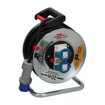   Brennenstuhl Garant CEE SK 240 kemping kábeltekercs, 20m H07RN-F 3G2.5 fekete H07RN-F 3G2.5 fekete