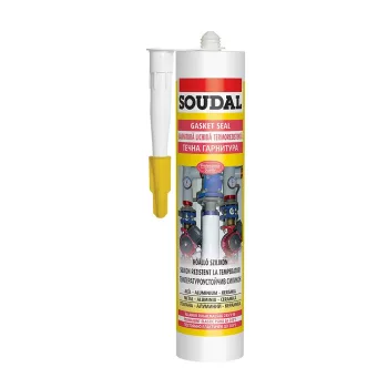   Soudal Gasket Seal hőálló szilikon 285 C°-ig, ecetsavas, fekete 310ml