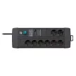 Brennenstuhl Premium-Line 60.000A túlfeszültség elleni védelem 8-utas Duo fekete 3m H05VV-F 3G1,5