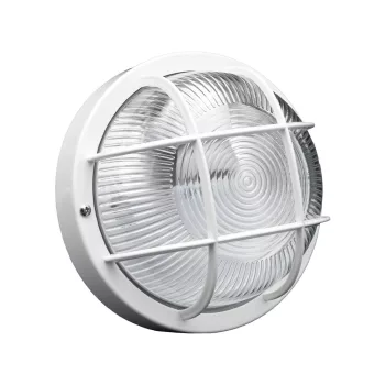   Brennenstuhl Kerek fali és mennyezeti lámpa fehér műanyag ráccsal IP44