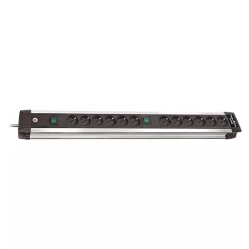   Brennenstuhl Premium-Alu-Line technikai elosztó 12 dugaljjal, 3m