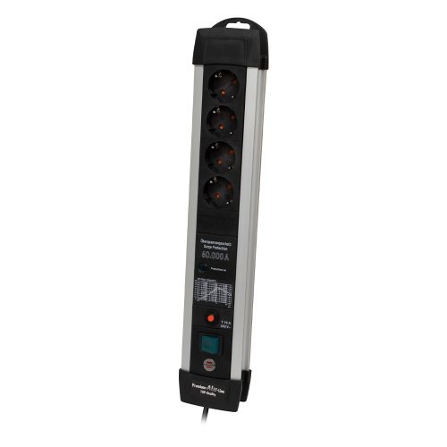 Brennenstuhl Premium-Protect-Line 60.000A es túláramvédelmi elosztósor 4 dugaszhelyes 3m H05VV-F