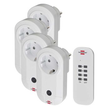   Brennenstuhl Comfort-Line távirányítható hálózati aljzat szett 4x IP20