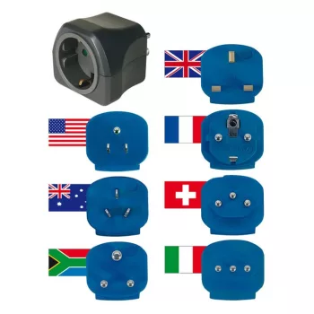   Brennenstuhl csatlakozókészlet utazóknak 10A automata biztosítek