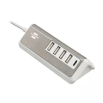   Brennenstuh Estilo többszörös USB töltő / USB töltőállomás rozsdamentes acél felülettel