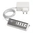 Brennenstuh Estilo többszörös USB töltő / USB töltőállomás rozsdamentes acél felülettel