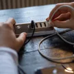 Brennenstuh Estilo többszörös USB töltő / USB töltőállomás rozsdamentes acél felülettel
