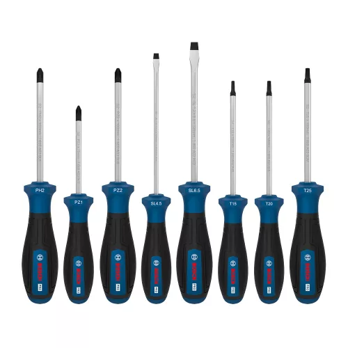 Bosch PRO Csavarhúzó készlet PH/PZ/SL/TX, 8 részes