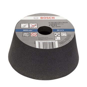   Bosch PRO Metal kúpos fazékkorong, 90x110x55 mm, szemcseméret: G54, fémcsiszoláshoz