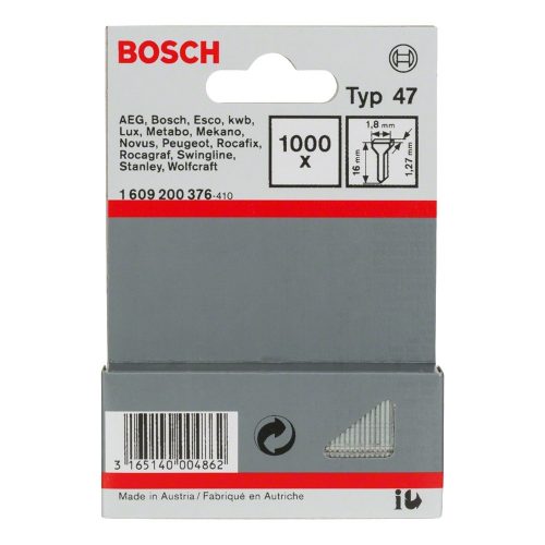 Bosch tűzőszeg Type 47 16mm 1000db