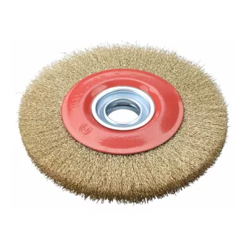   Extol Craft drótcsiszoló körkefe kettős köszörűre, 150mm, 32mm átm, műa. adapterek, hullámos szál
