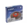 Extol Craft drótcsiszoló körkefe kettős köszörűre, 150mm, 32mm átm, műa. adapterek, hullámos szál