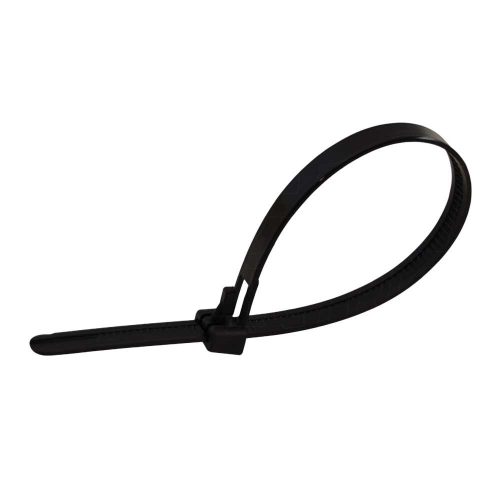 Tracon nyitható kábelkötegelo, fekete, 200×7,6mm