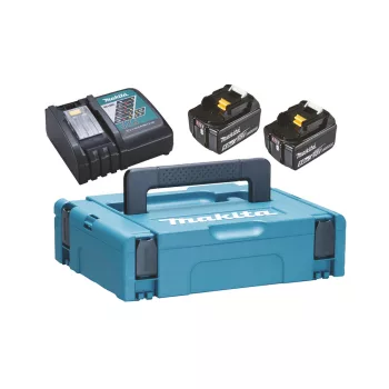   Makita 18V LXT Li-Ion 2x5,0 Ah akku + DC18RC töltő készlet + MAKPAC