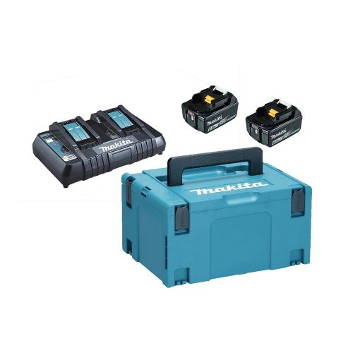Makita 18V LXT Li-ion 2x6,0Ah akku + DC18RD töltő készlet + MAKPAC