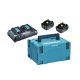 Makita 18V LXT Li-ion 2x6,0Ah akku + DC18RD töltő készlet + MAKPAC