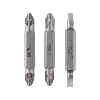   Bosch extra kemény kétvégű bithegy S0,6 X 4,0, PH2, PZ2 x 45mm, 3 részes (Regisztrációval akár extra értékes ajándék is elérhető!)