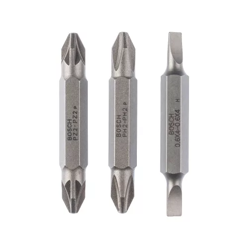 Bosch extra kemény kétvégű bithegy S0,6 X 4,0, PH2, PZ2 x 45mm, 3 részes (Regisztrációval akár extra értékes ajándék is elérhető!)