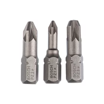   Bosch Pozidriv extra kemény bitfej PZ1, PZ2, PZ3 x 25 mm, 3 részes (Regisztrációval akár extra értékes ajándék is elérhető!)