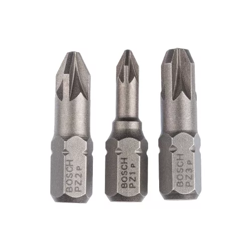 Bosch Pozidriv extra kemény bitfej PZ1, PZ2, PZ3 x 25 mm, 3 részes (Regisztrációval akár extra értékes ajándék is elérhető!)