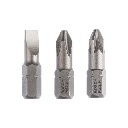 Bosch extra kemény bitfej S1,0 x 5,5, PH2, PZ2 x 25 mm, 3 részes (Regisztrációval akár extra értékes ajándék is elérhető!)