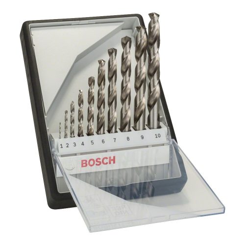 Bosch PRO Metal HSS-G fémfúró készlet, 10 részes, csigafúró , 1,2,3,4,5,6,7,8,9,10 mm