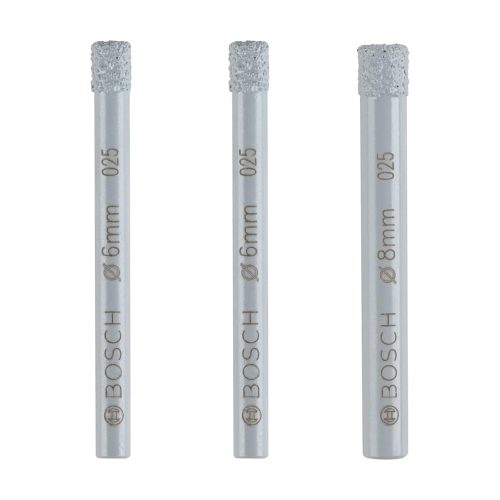Bosch PRO kerámia száraz fúrószár készlet, 6, 6, 8x66mm, 3 részes, kemény és puha csempékhez