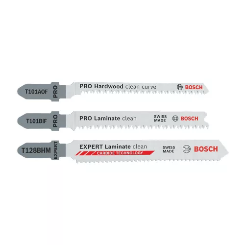 Bosch PRO Dekopírfűrészlap Laminált készlet T101BIF + T101AOF + T128BHM - (14+1 db)