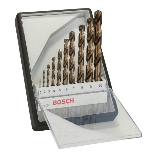Bosch PRO Cobalt fémfúró készlet HSS-Co, inoxhoz, 10 részes, 1-10 mm - ig