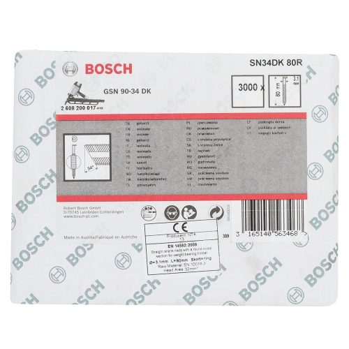 Bosch D-fejű szalagszeg SN34DK 80R 3000db