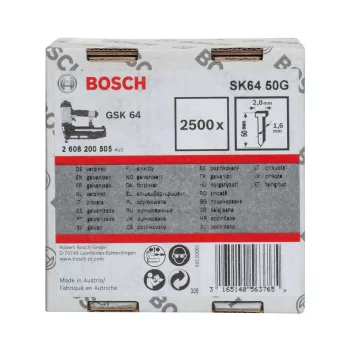   Bosch Süllyesztettfejű szeg SK64 50G, 2500 db (Regisztrációval akár extra értékes ajándék is elérhető!)