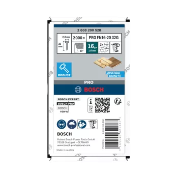  Bosch Süllyesztettfejű szeg SK64-20 38G, 2000 db (Regisztrációval akár extra értékes ajándék is elérhető!)