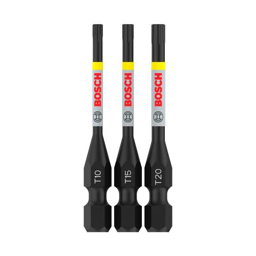Bosch PRO Torx ütvecsavarozó bitkészlet, T10, T15, T20, 55 mm, 3 részes