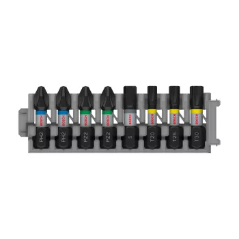   Bosch ütvecsavarozó bitkészlet, PH2, PZ2, H5, T20, T25, T30 x 25 mm, 8 részes (Regisztrációval akár extra értékes ajándék is elérhető!)