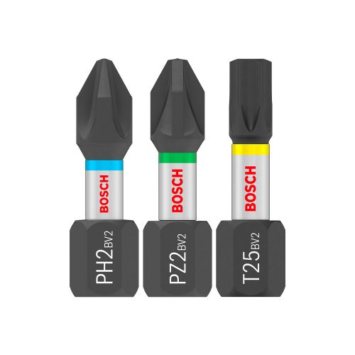 Bosch PRO Impact bitkészlet, PH2(5db,PZ2(5db,T20(5db,T25(5db,T30(5db, 25 mm, 25 részes