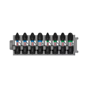   Bosch PRO Pick and Click ütvecsavarozó bitkészlet, PH1, PH2, PH3, PZ2, PZ3 x 25 mm , 8 részes (Regisztrációval akár ajándék is elérhető!)
