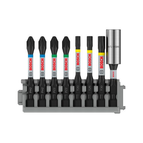 Bosch PRO ütvecsavarozó bitkészlet, 50 mm, 8 részes, vegyes, Pick and Click