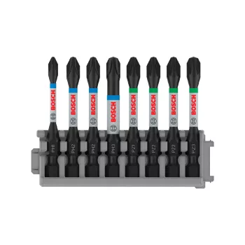   Bosch ütvecsavarozó bitkészlet, PH1, PH2, PH3, PZ1, PZ2, PZ3 x 55 mm, 8 részes (Regisztrációval akár ajándék is elérhető!)