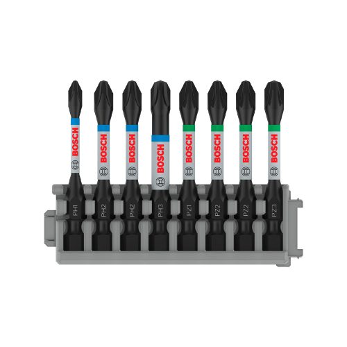 Bosch PRO ütvecsavarozó bitkészlet, 55 mm, 8 részes, vegyes, Pick and Click