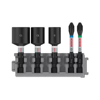   Bosch ütvecsavarozó bitkészlet, PH2, PZ2 x 55 NS8, NS10, NS13 x 50 mm, 5 részes (Regisztrációval akár ajándék is elérhető!)