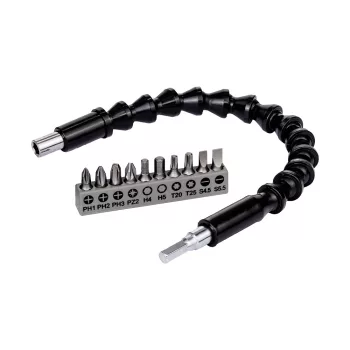   Bosch extra kemény bithegy készlet műanyag flex toldószárral 300mm, 11 részes