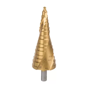   Bosch HSS-TiN lépcsős fúró 16 lépcsővel M10 - M40 mm x 125,5 mm kábeltömszelencékhez (Regisztrációval akár ajándék is elérhető!)