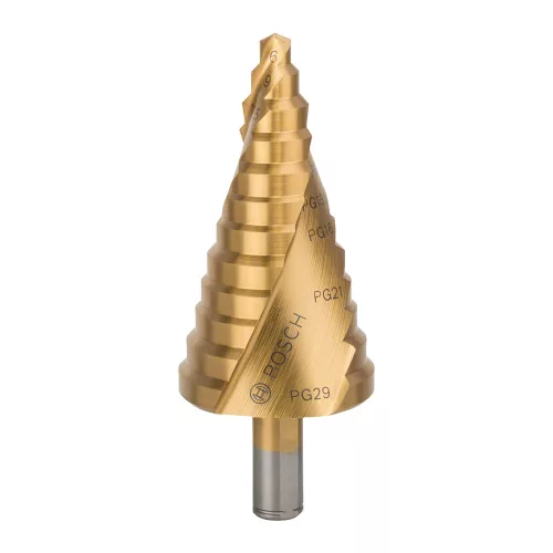 Bosch HSS-TiN lépcsős fúró 12 lépcsővel 6 - 37 mm x 93 mm (PG7-PG29) kábeltömszelencékhez (Regisztrációval akár ajándék is elérhető!)
