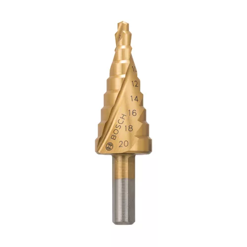 Bosch HSS-TiN lépcsős fúró 9 lépcsővel 4 - 20 mm x 70,5 mm (Regisztrációval akár extra értékes ajándék is elérhető!)