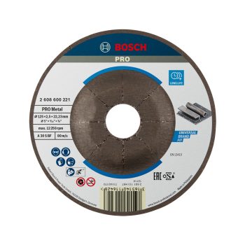 Bosch PRO hajlított vágókorong, 125x2,5x22,23 mm, fémhez