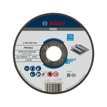 Bosch PRO egyenes vágókorong, 125x2,5x22,23 mm, fémhez