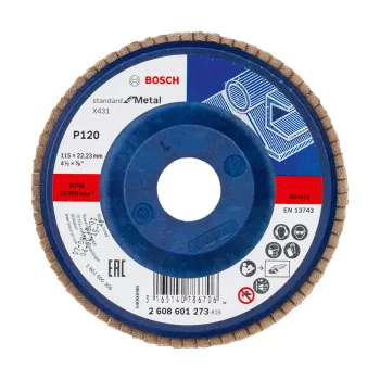   Bosch X431 legyezőtárcsa fémhez, egyenes, műanyag alátéttányér, Alox (Regisztrációval akár extra értékes ajándék is elérhető!)